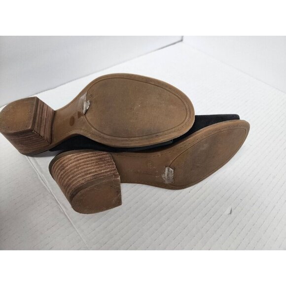 Lucky Brand Women's Keralin Black Leather Suede Wedge Slingback Strap Sandal 7.5 - Picture 8 of 8